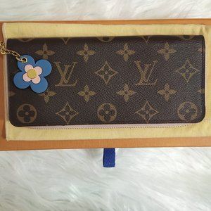 SOLD SOLD Pristine LV Monogram Pink & Blue Monogram Canvas Clemence Bloom
